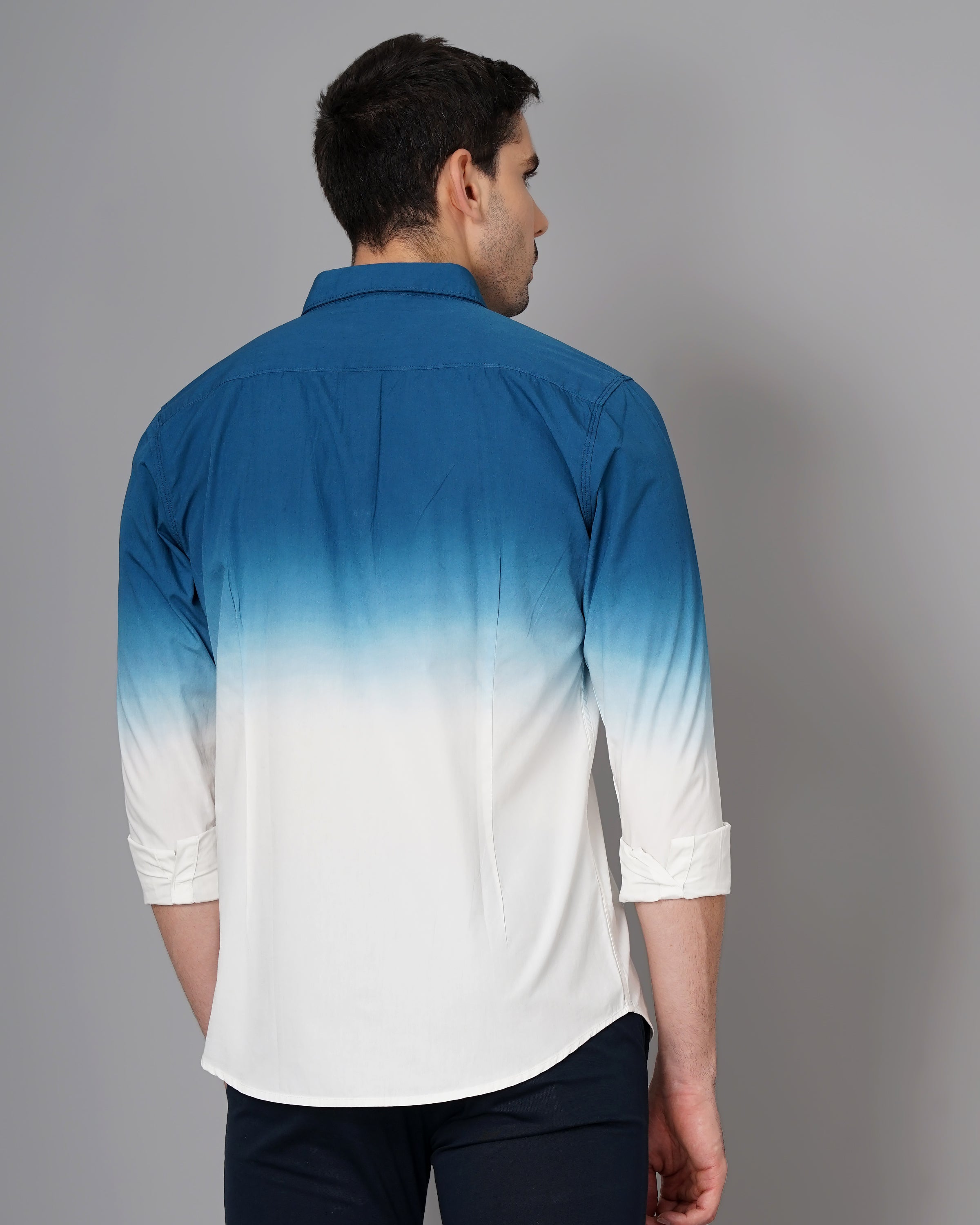 Men Ombre-Dyed Slim Fit Shirt