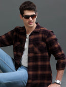 Men Smart Slim Fit Checked Casual Shirt