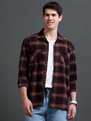 Men Smart Slim Fit Checked Casual Shirt