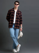Men Smart Slim Fit Checked Casual Shirt