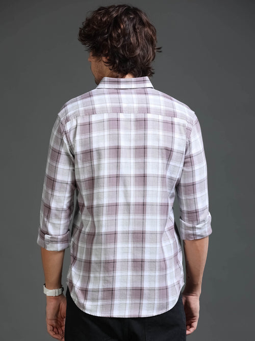Men's Mellange Twill Checks Shirt