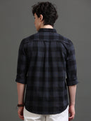 Men Smart Slim Fit Buffalo Checks Checked Casual Shirt
