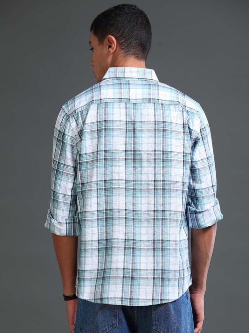 Men's Checks  Double Pocket Shirt