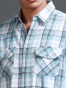 Men's Checks  Double Pocket Shirt