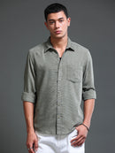 Men's Textured Solid Shirt