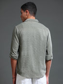 Men's Textured Solid Shirt