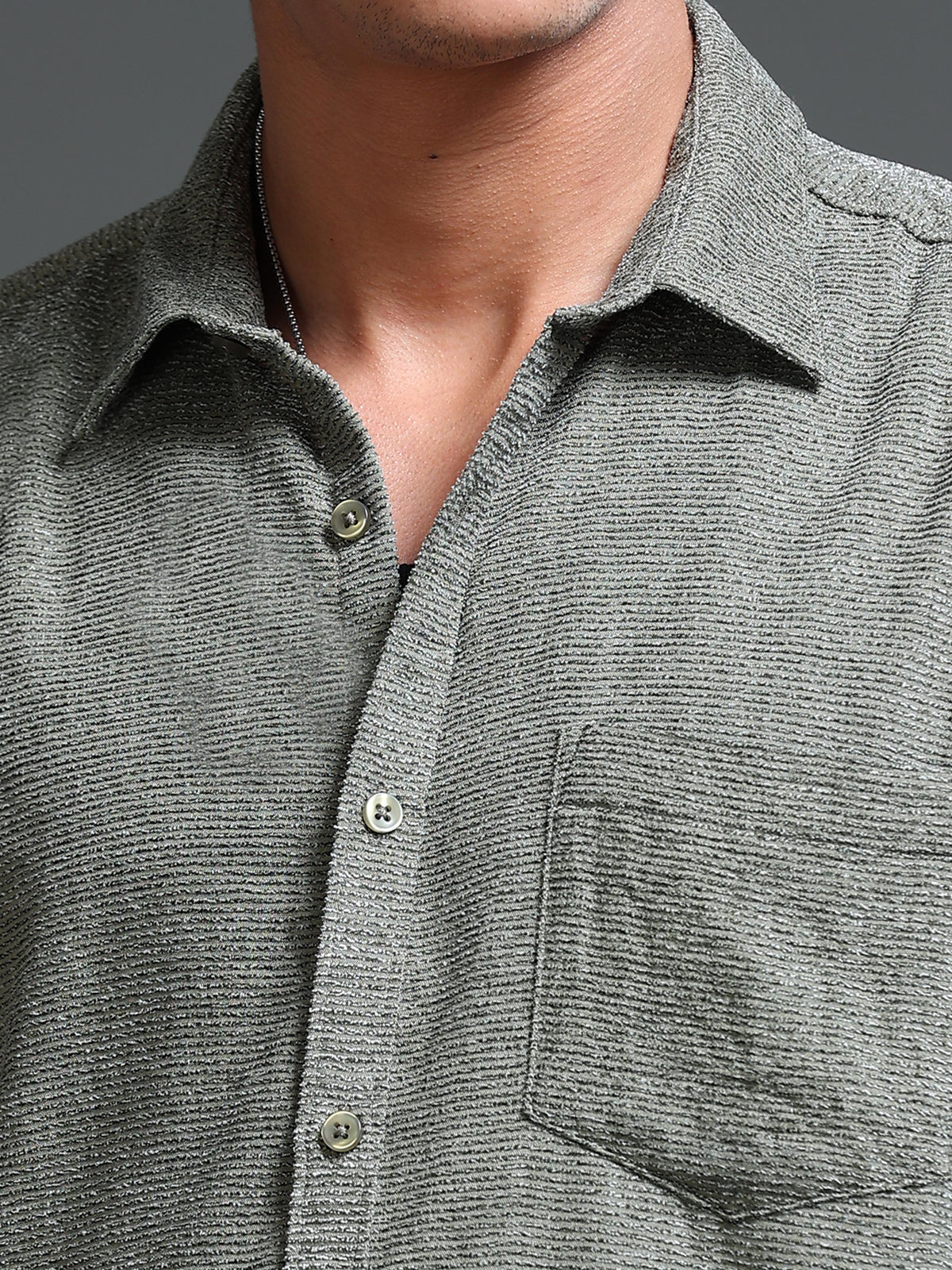 Men's Textured Solid Shirt