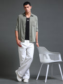 Men's Textured Solid Shirt