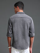 Men's Textured Solid Shirt