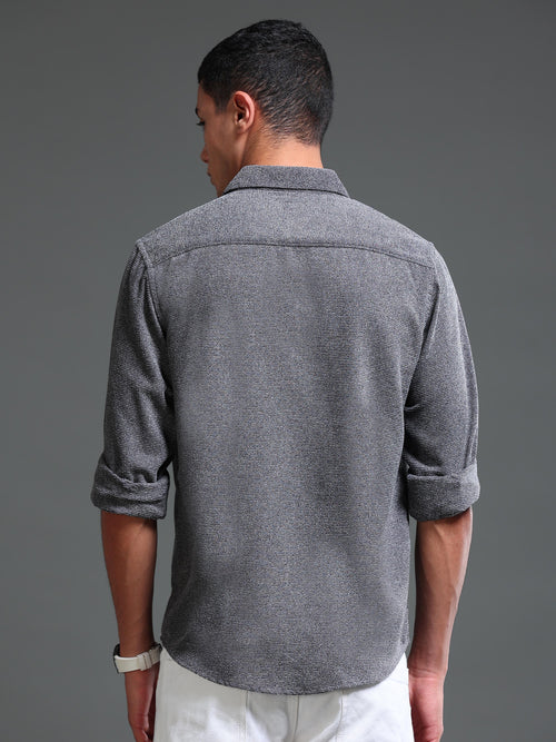 Men's Textured Solid Shirt