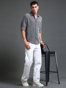 Men's Textured Solid Shirt