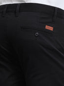 Men Smart Slim Fit Low-Rise Chinos Trousers