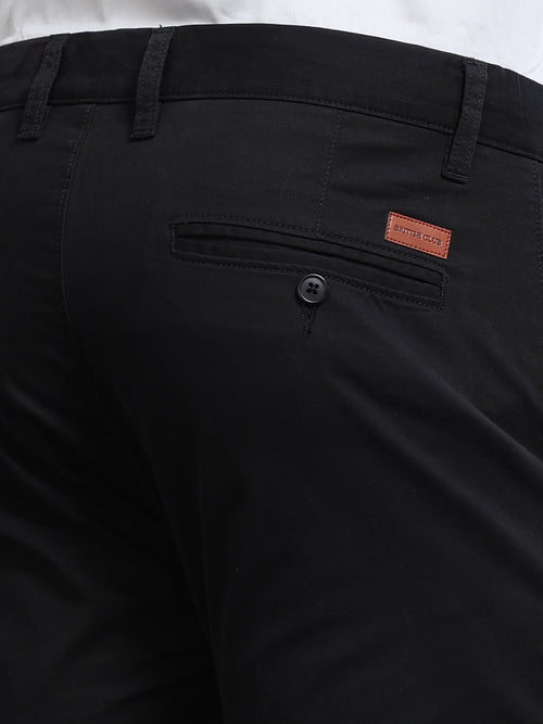 Men Smart Slim Fit Low-Rise Chinos Trousers