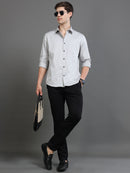 Men Smart Slim Fit Low-Rise Chinos Trousers