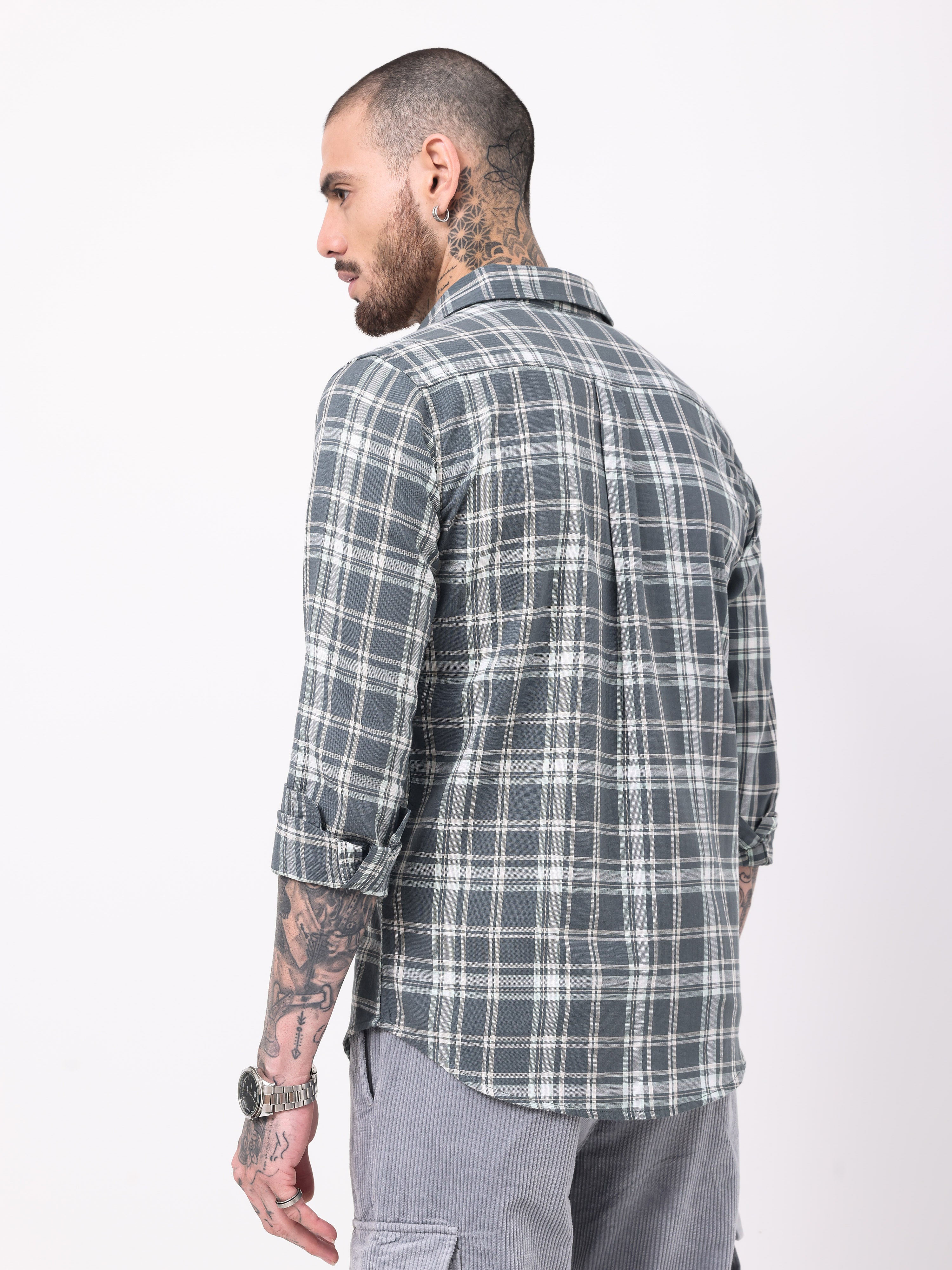 Waffle Checks Regular Fit casual Shirt