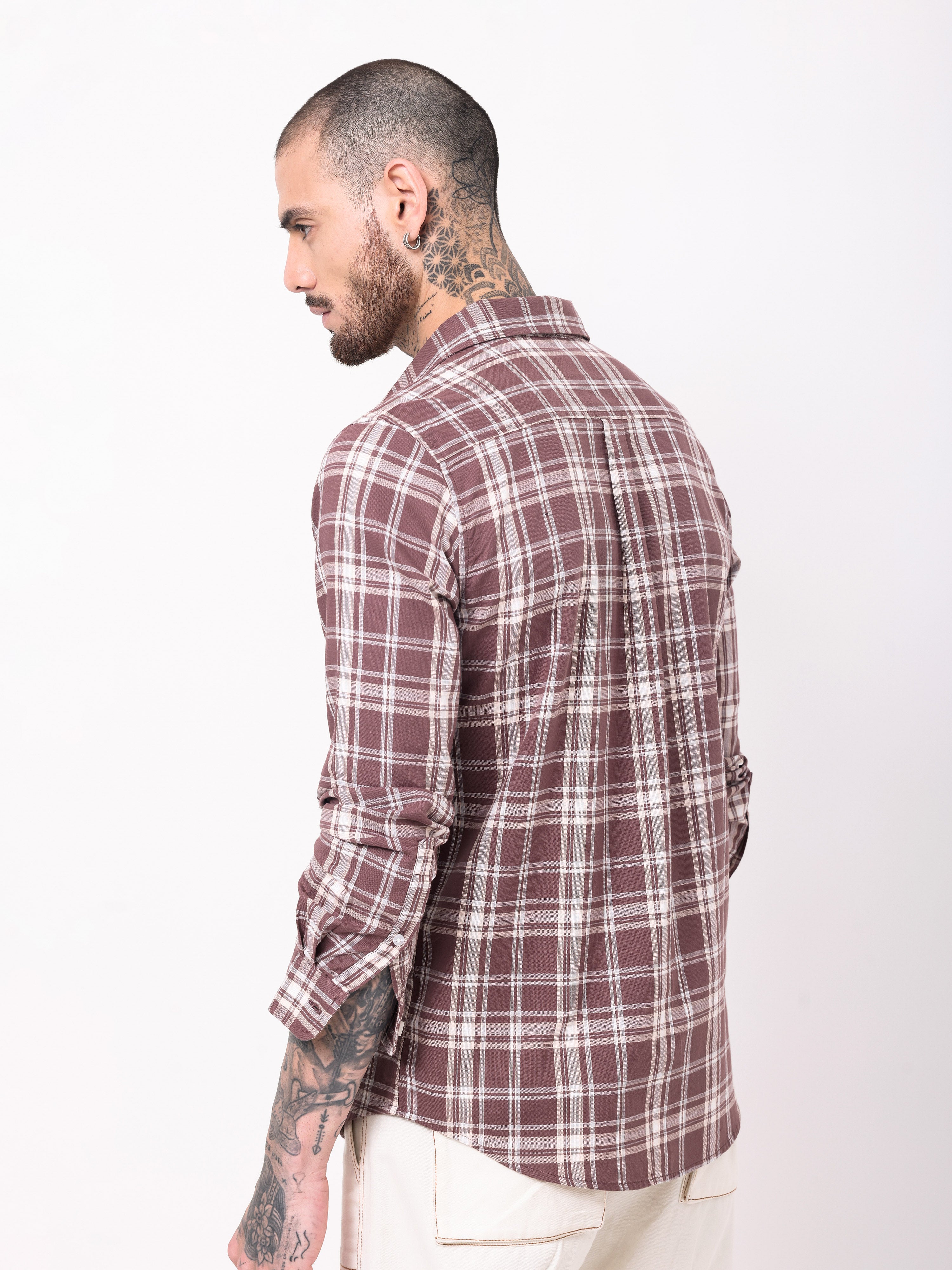 Waffle Checks Regular Fit casual Shirt