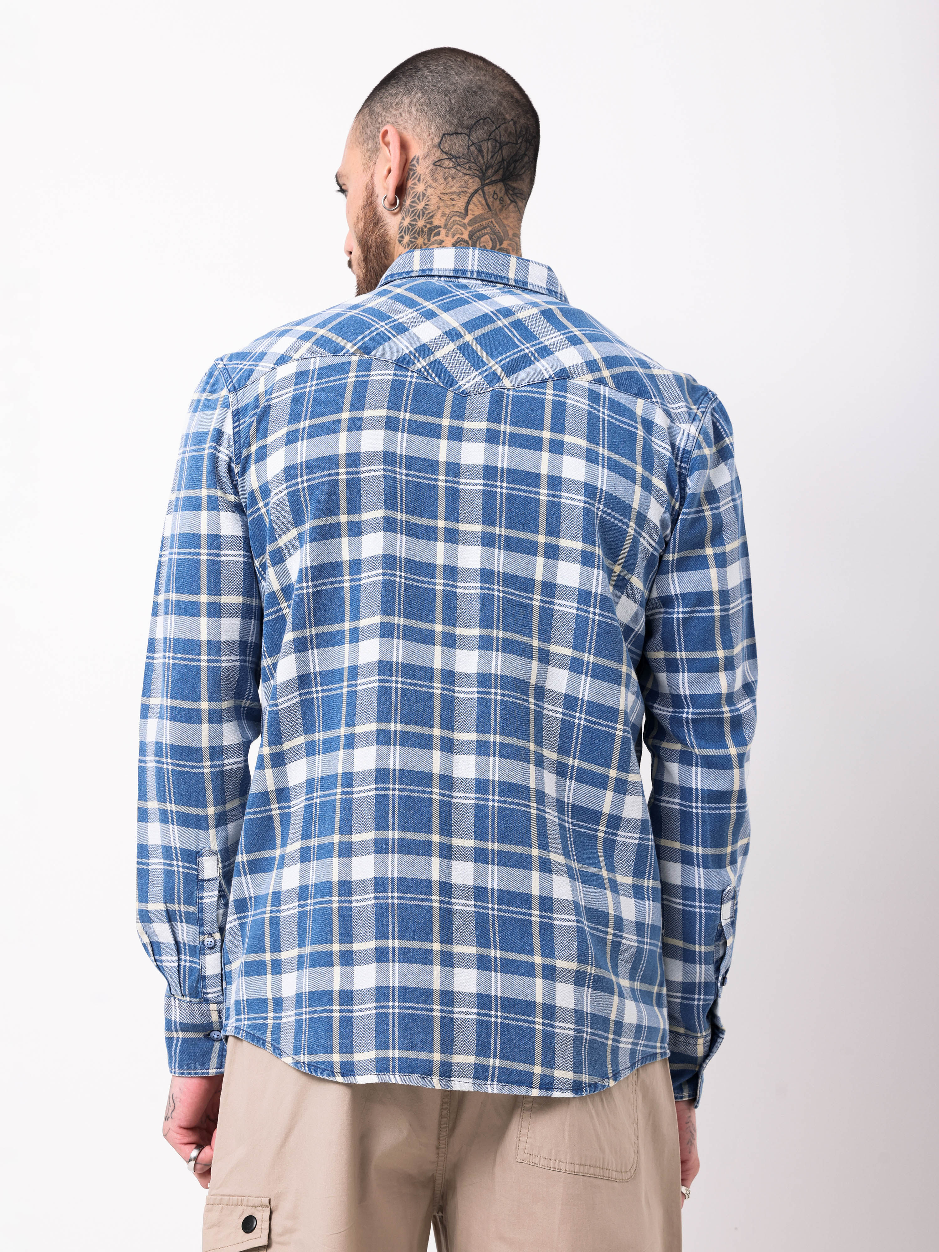 Indigo Washed Slim Fit Shirt