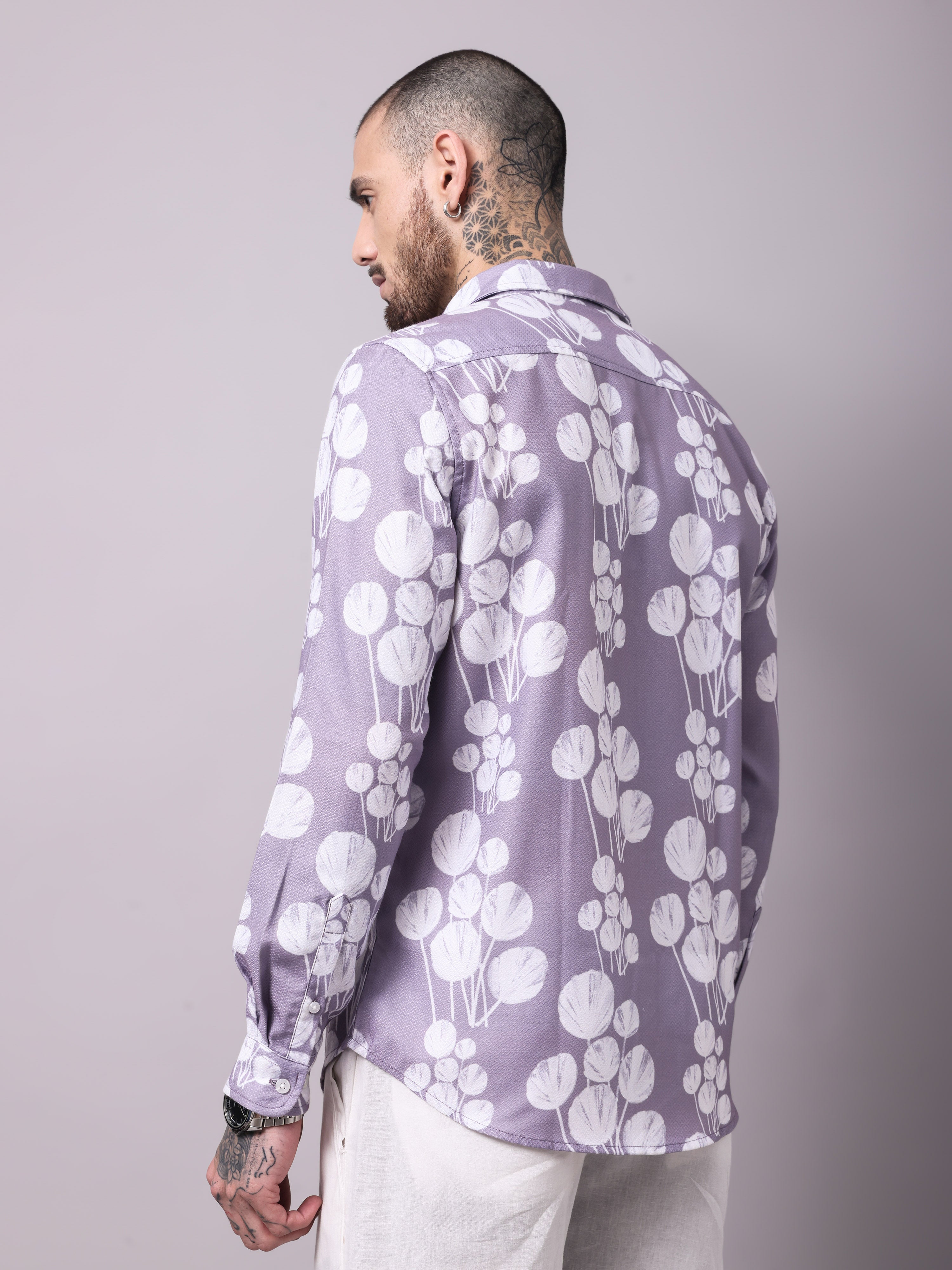 Floral Print Slim Fit Casual Shirt