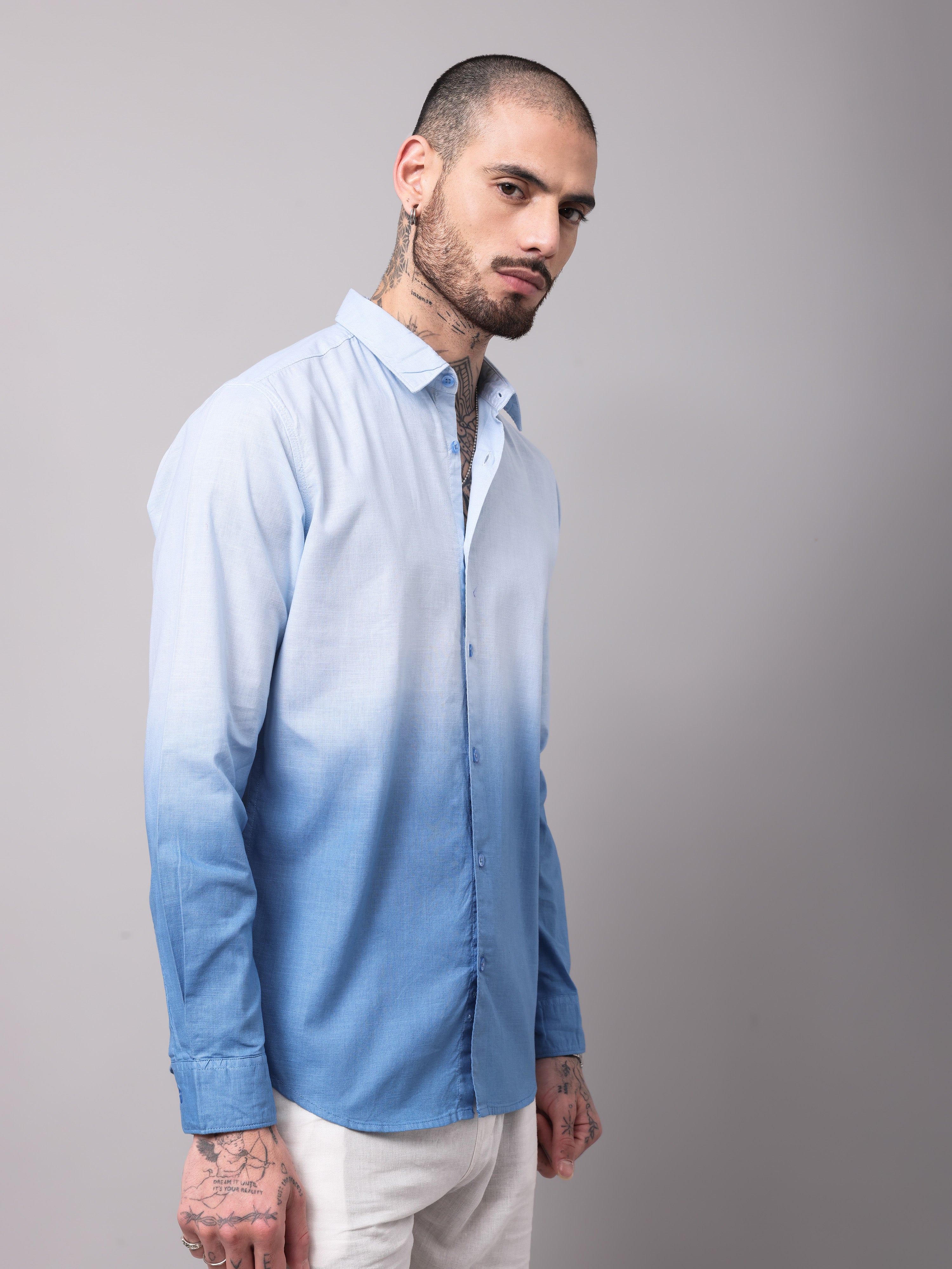 OMBRE DYED SLIM FIT SHIRT