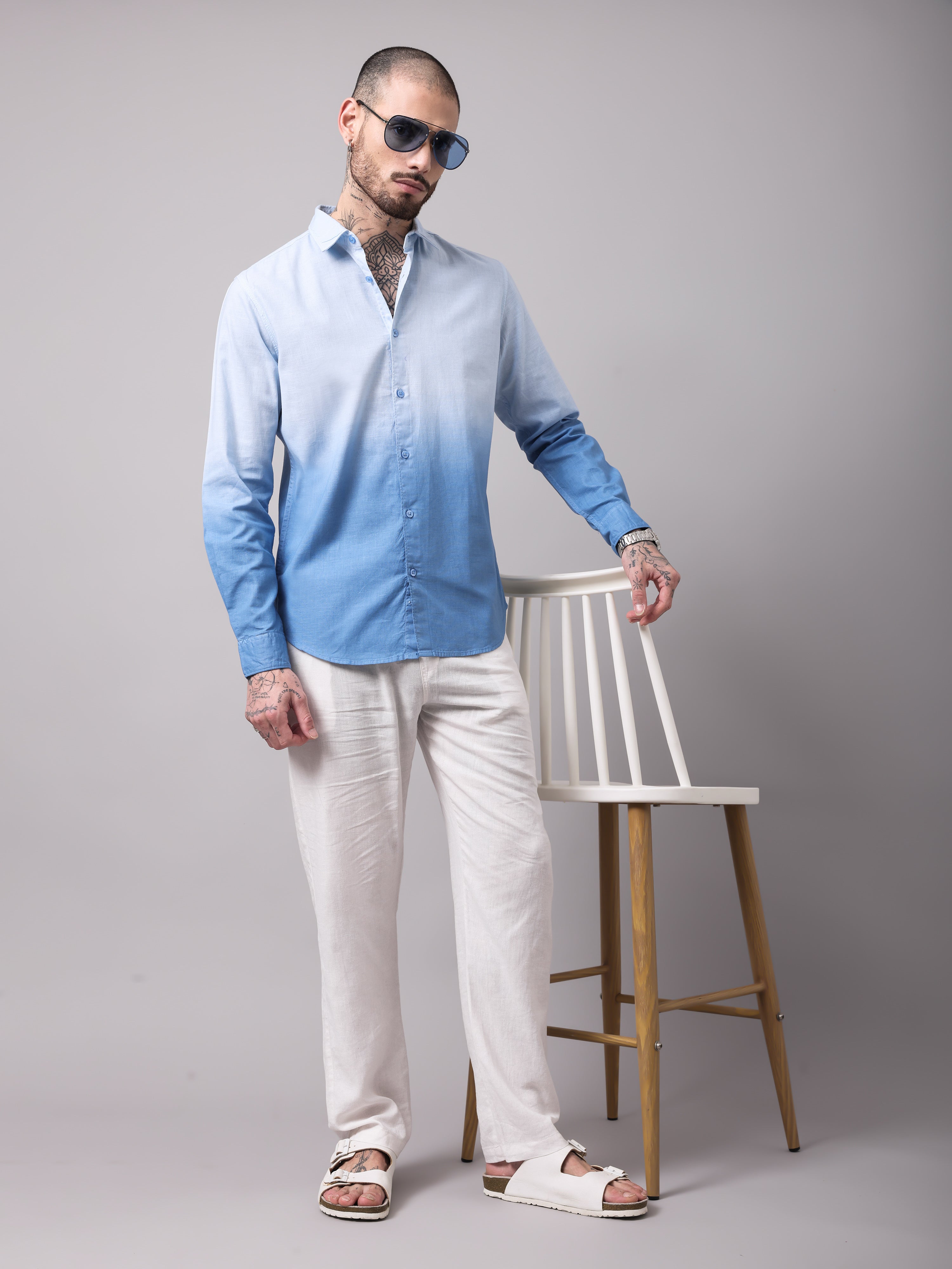 OMBRE DYED SLIM FIT SHIRT