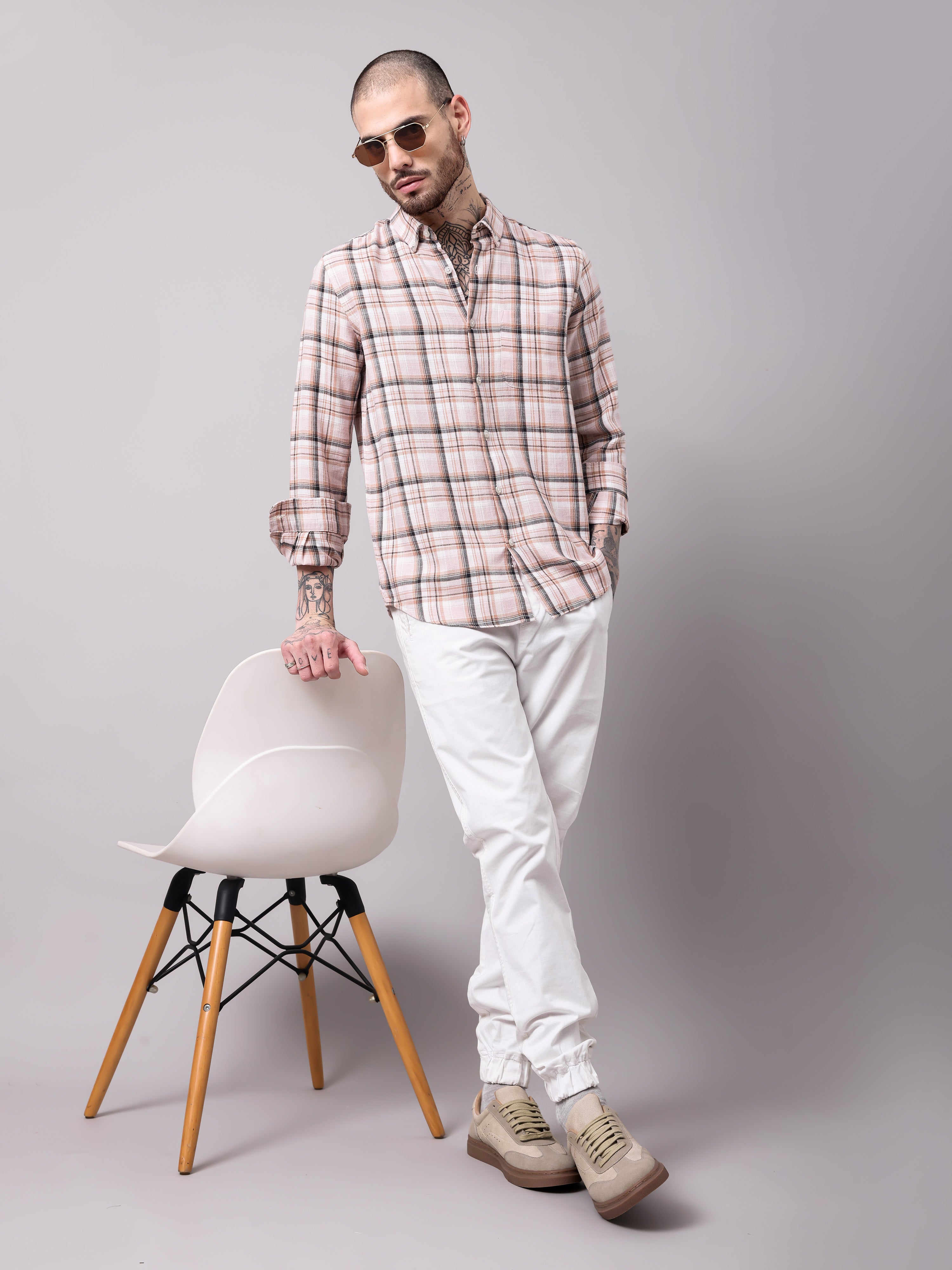 TWILL SLUB CHECKS SHIRT