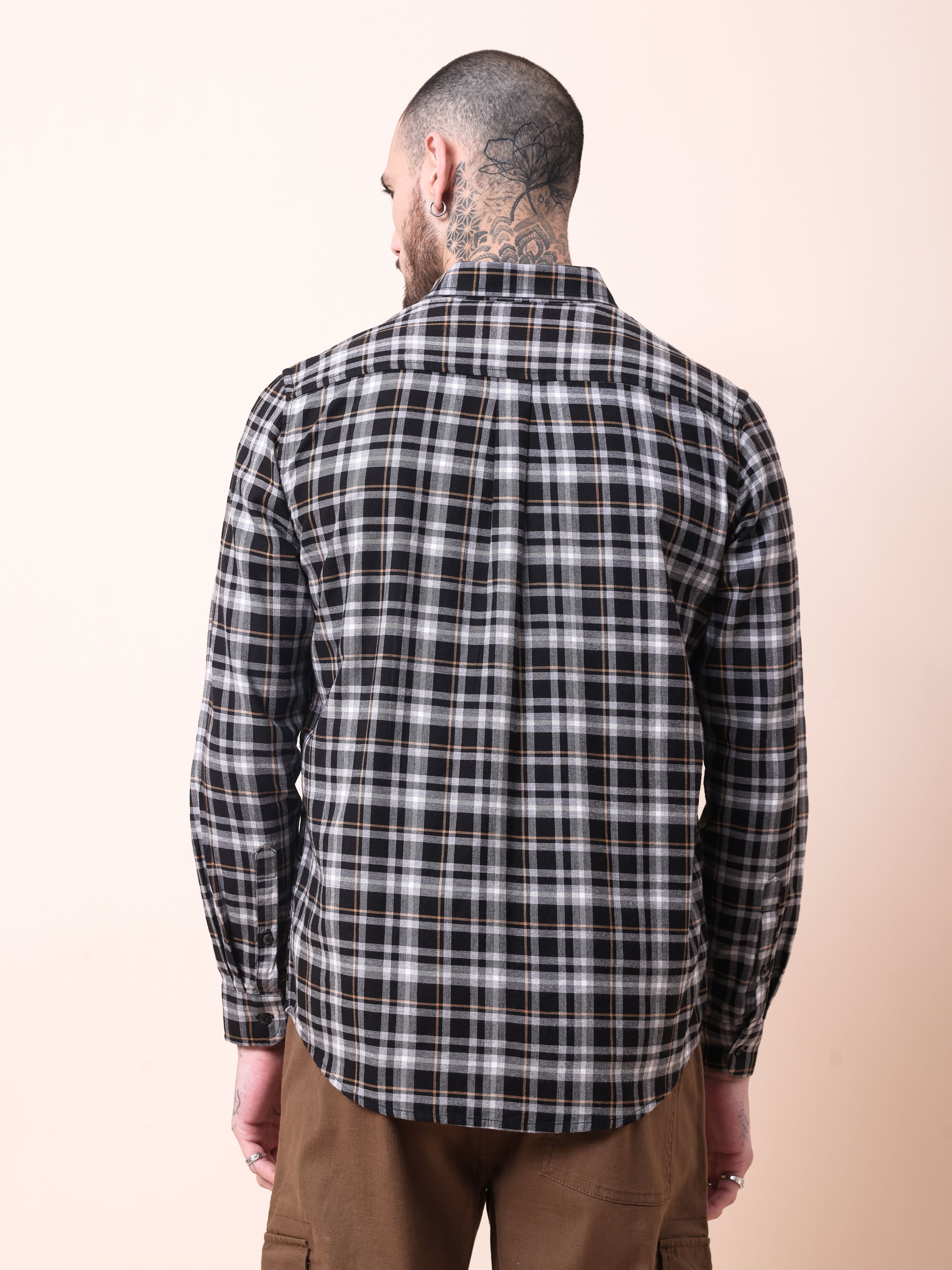 TWILL MELANGE CHECKS SHIRT