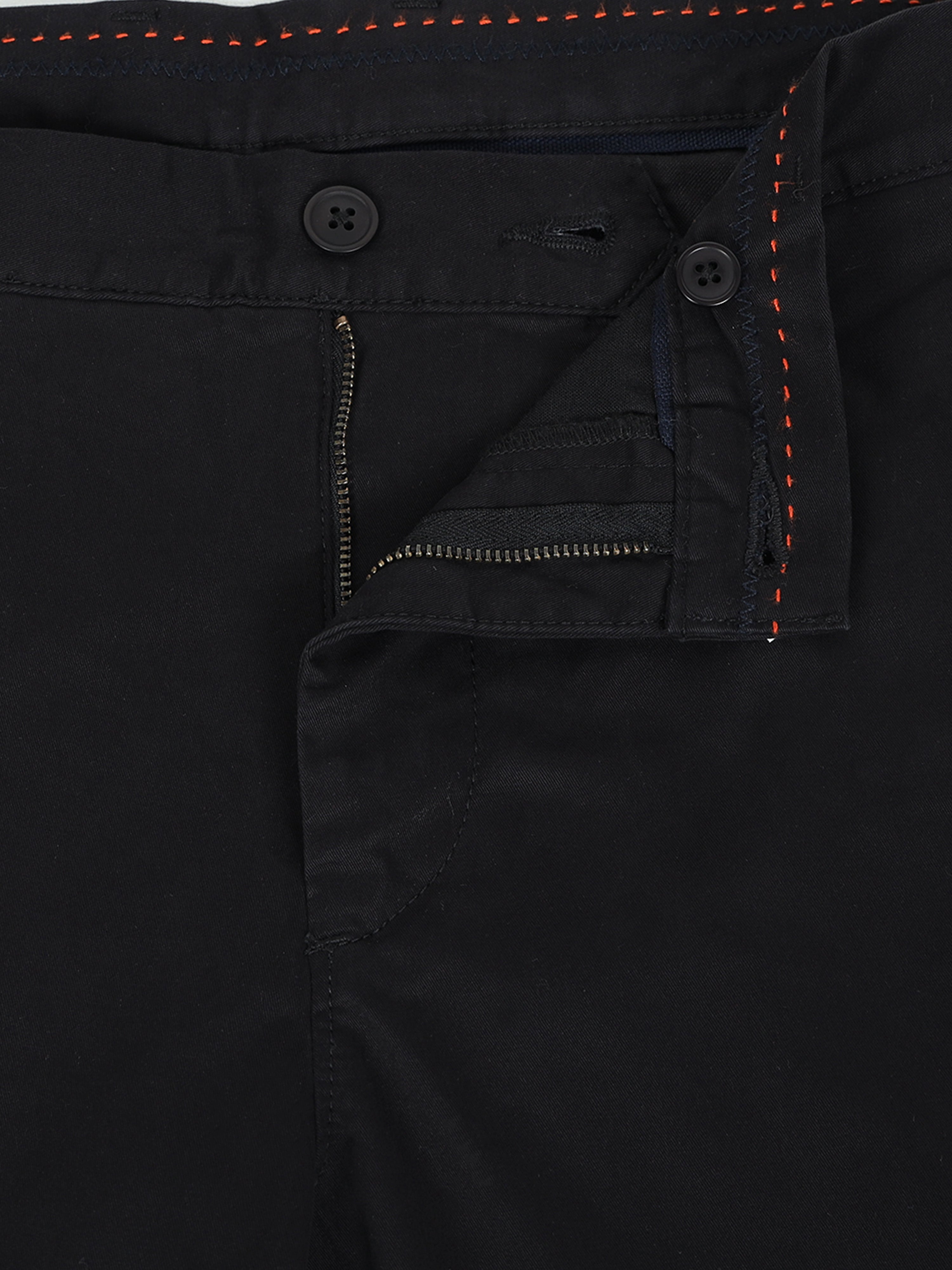Men Smart Slim Fit Low-Rise Chinos Trousers