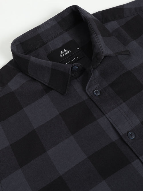 Men Smart Slim Fit Buffalo Checks Checked Casual Shirt
