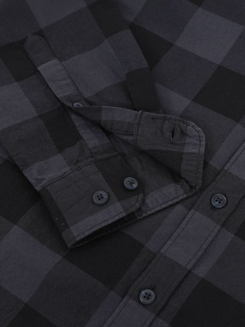 Men Smart Slim Fit Buffalo Checks Checked Casual Shirt