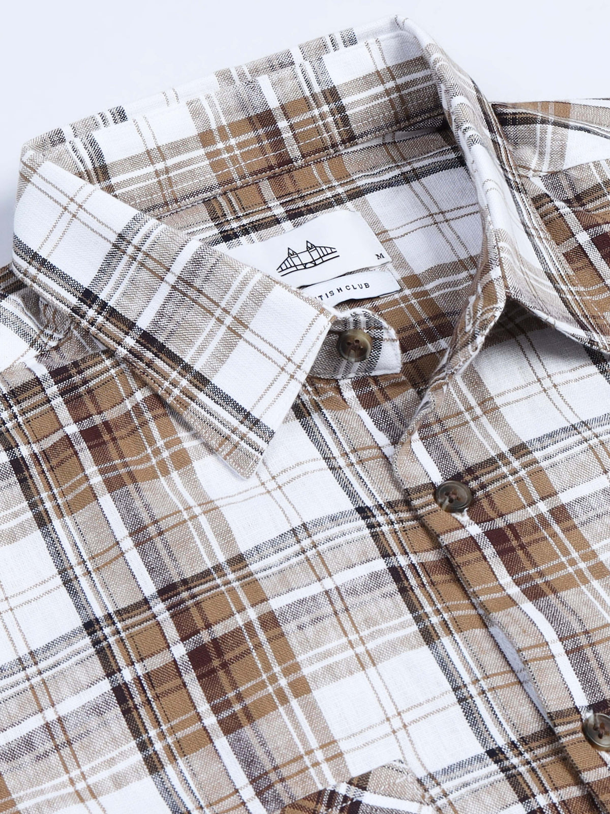 Men's Checks Double Pocket Shirt