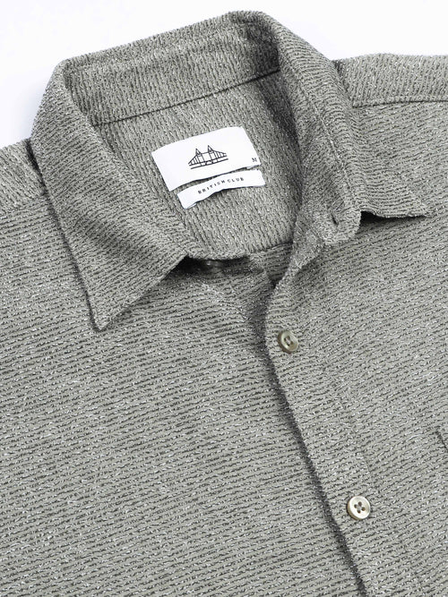 Men's Textured Solid Shirt