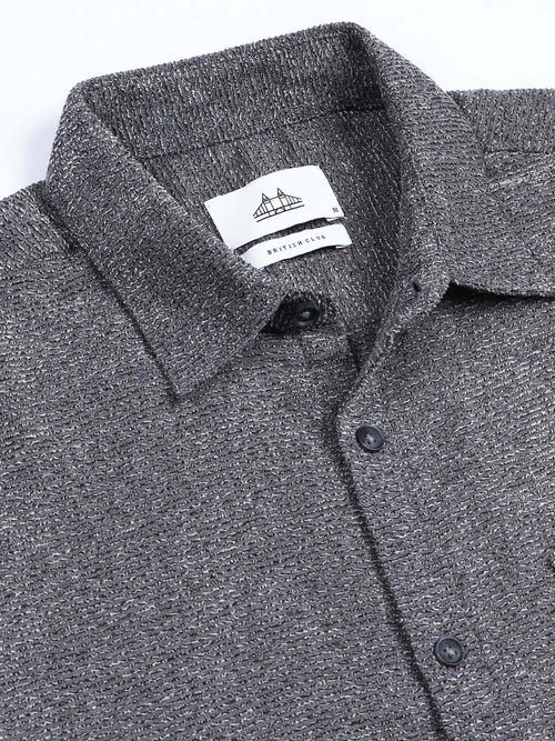 Men's Textured Solid Shirt