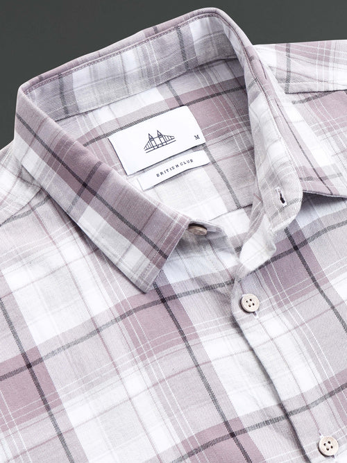 Men's Mellange Twill Checks Shirt