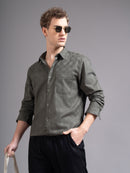Men Checked Slim Fit Shirt with Patch Pocket