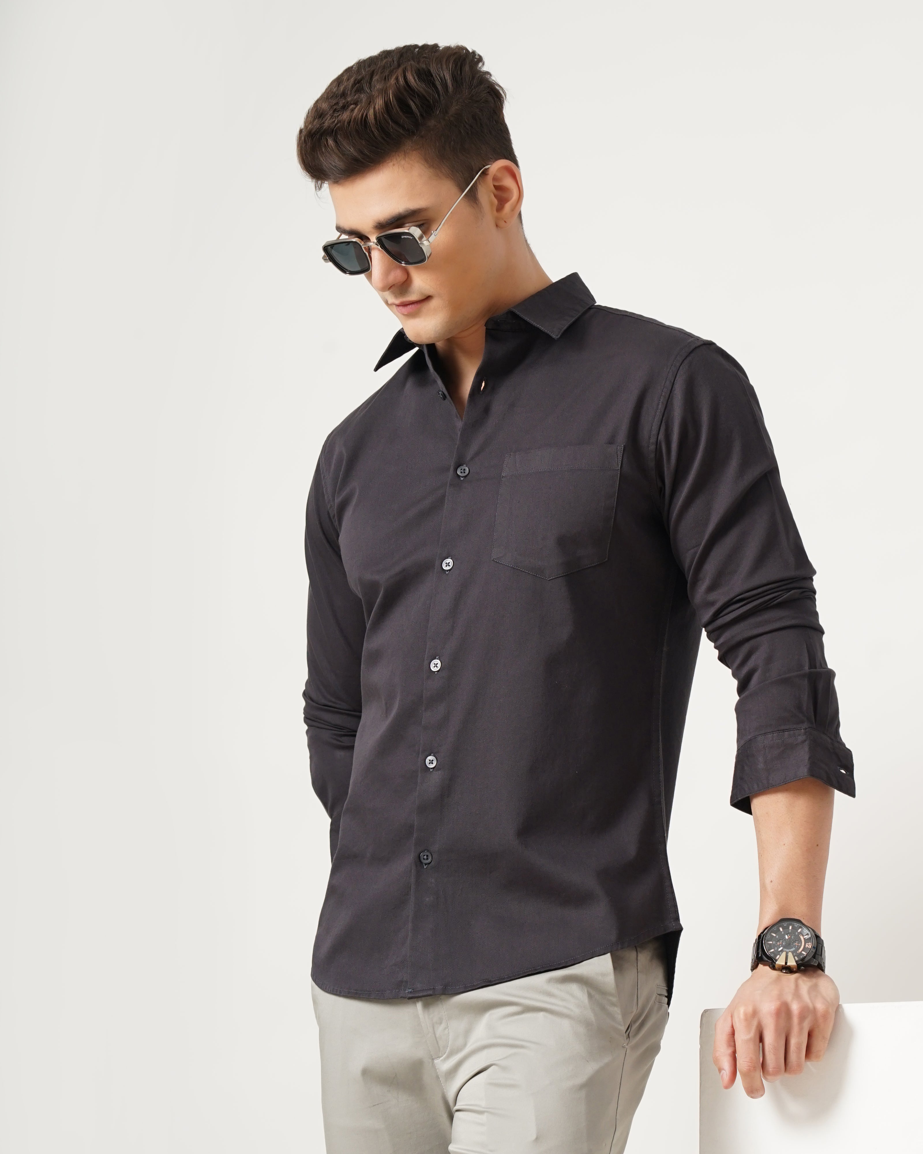 Men's Solid Casual Shirt