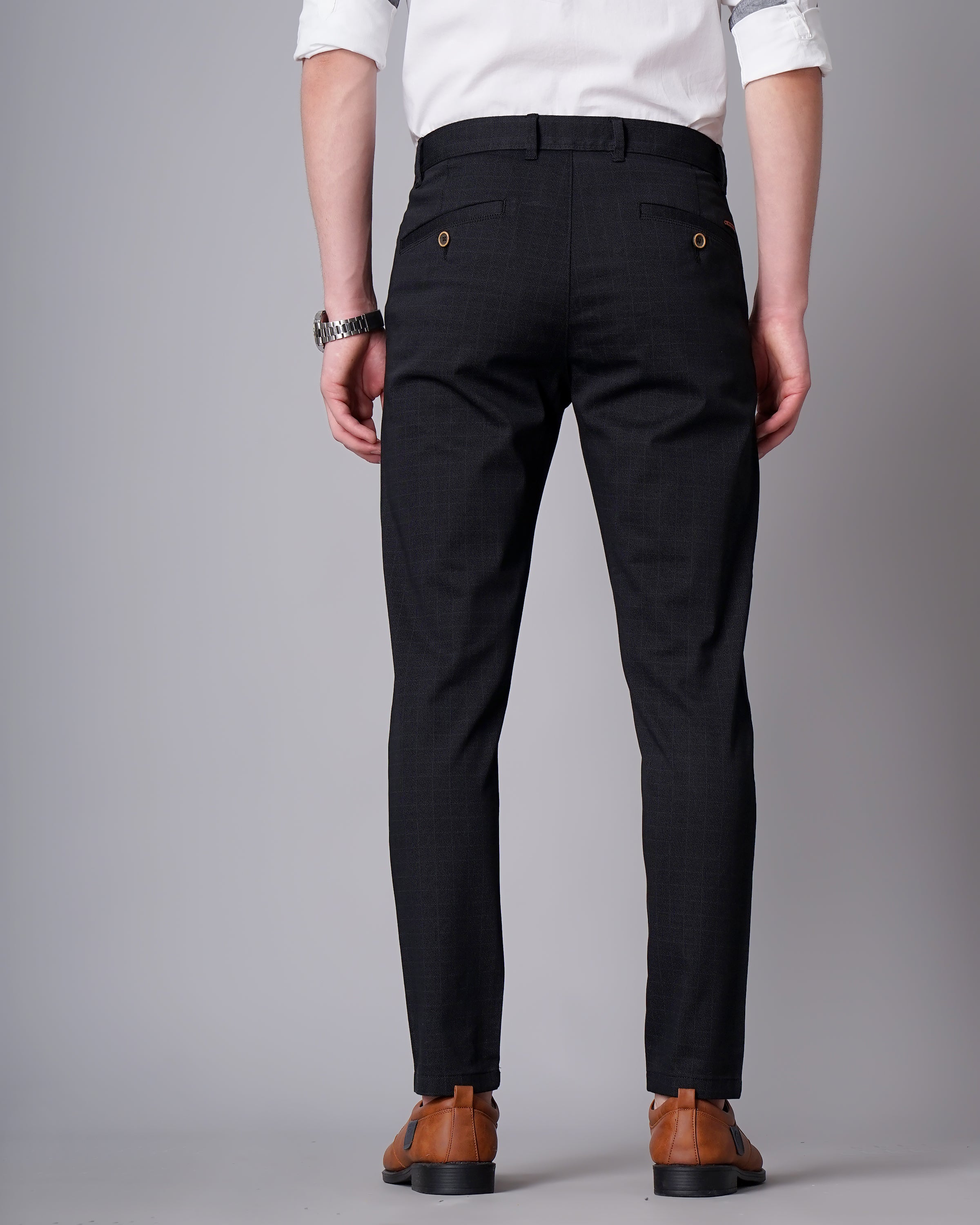 Slim Fit Flat-Front Trousers