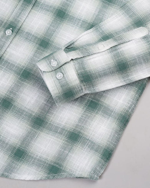 Moklino  Checks Slimfit  Cotton Casual Shirt