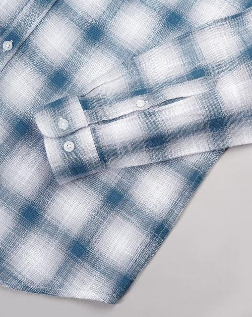 Moklino  Checks Slimfit  Cotton Casual Shirt