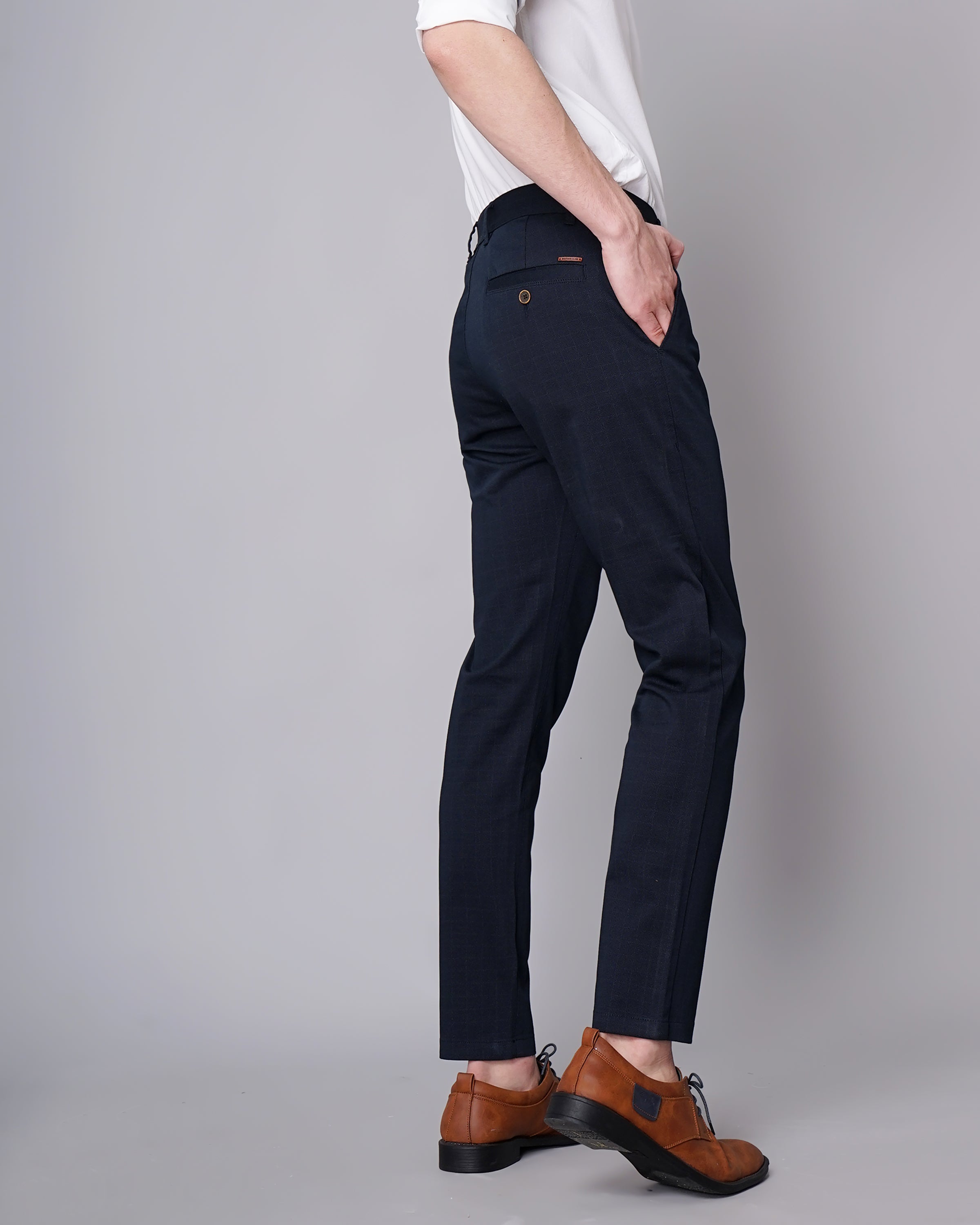 Slim Fit Flat-Front Trousers