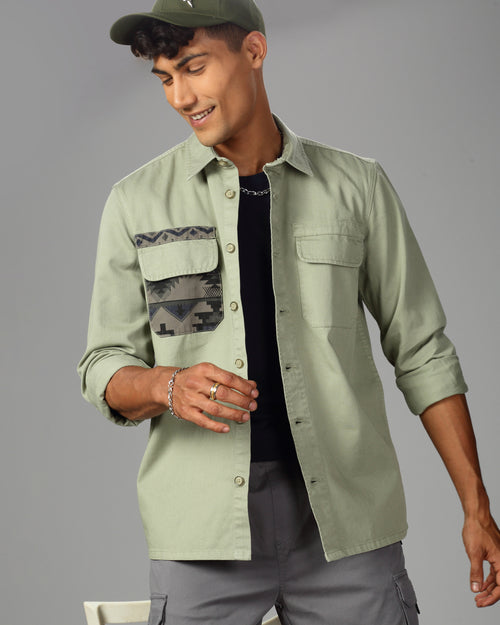 MEN OVERSHIRT FIT SHACKET