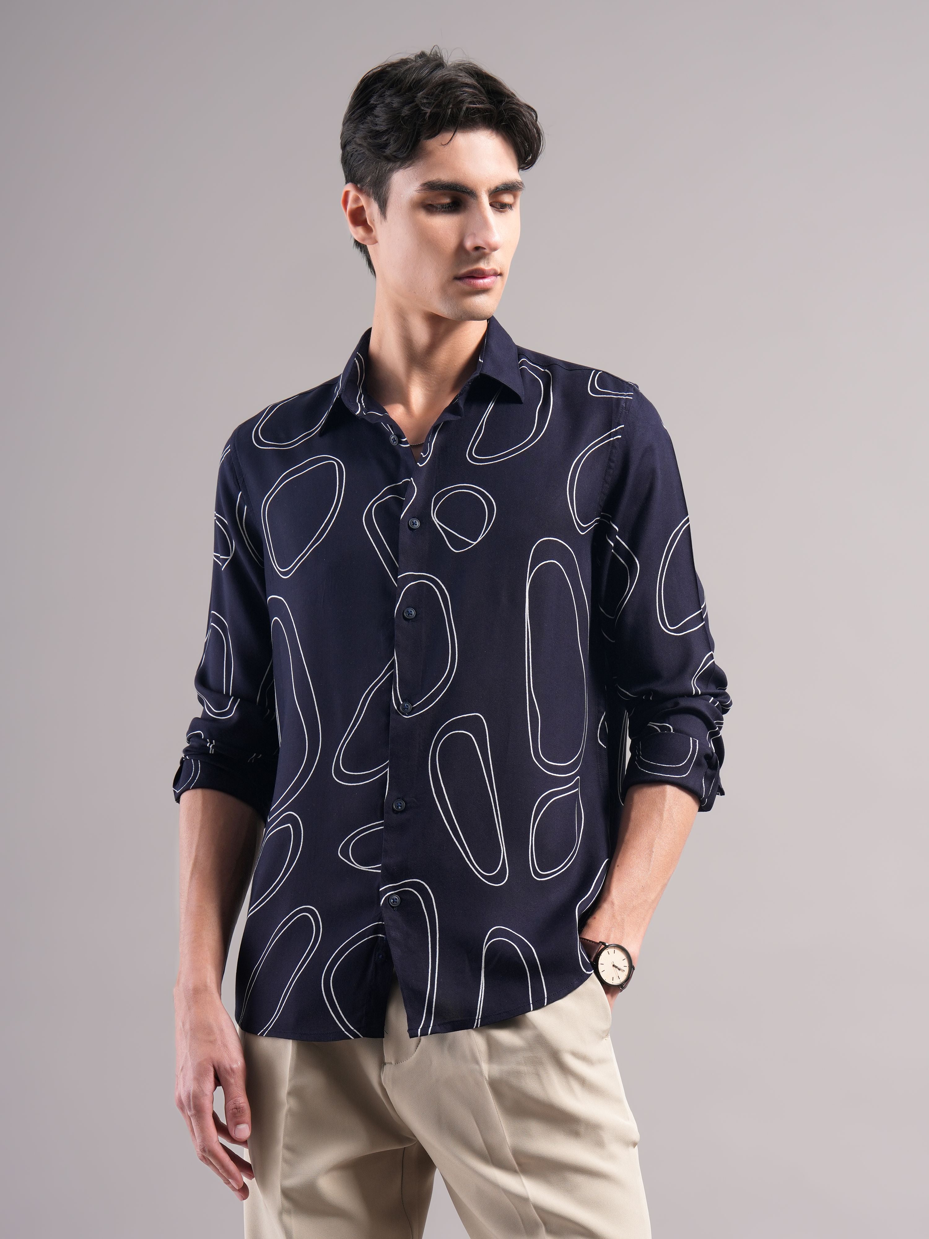 Smart Slim Fit Printed Casual Shirt