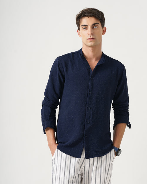 men's self design shirt