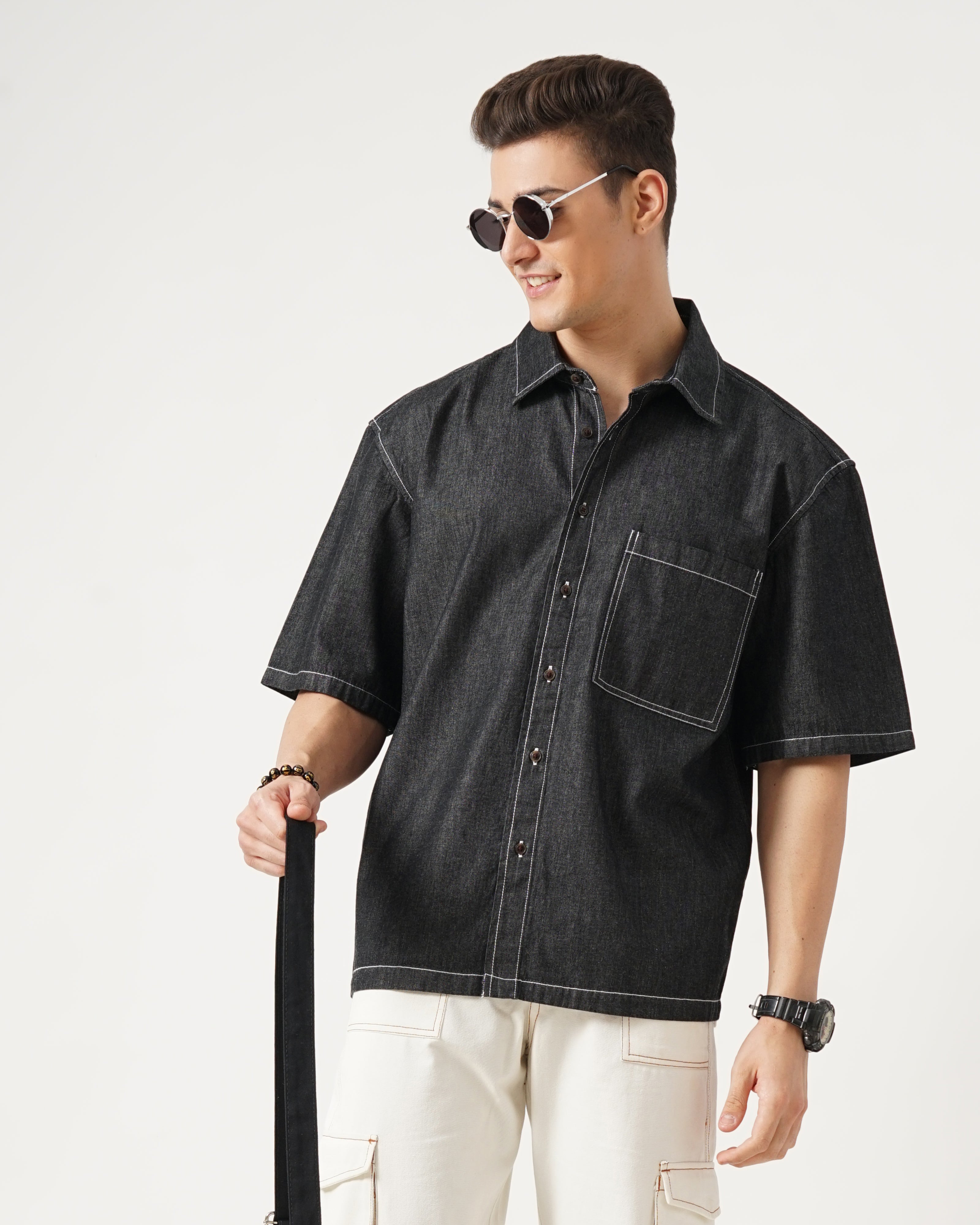 MEN'S OVERSIZED DENIM SHIRT