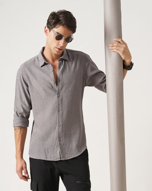 men's Self Design Shirt