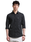 Men Smart Slim Fit Checked Casual Shirt