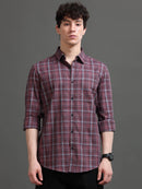 Men Smart Slim Fit Tartan Checks Checked Casual Shirt