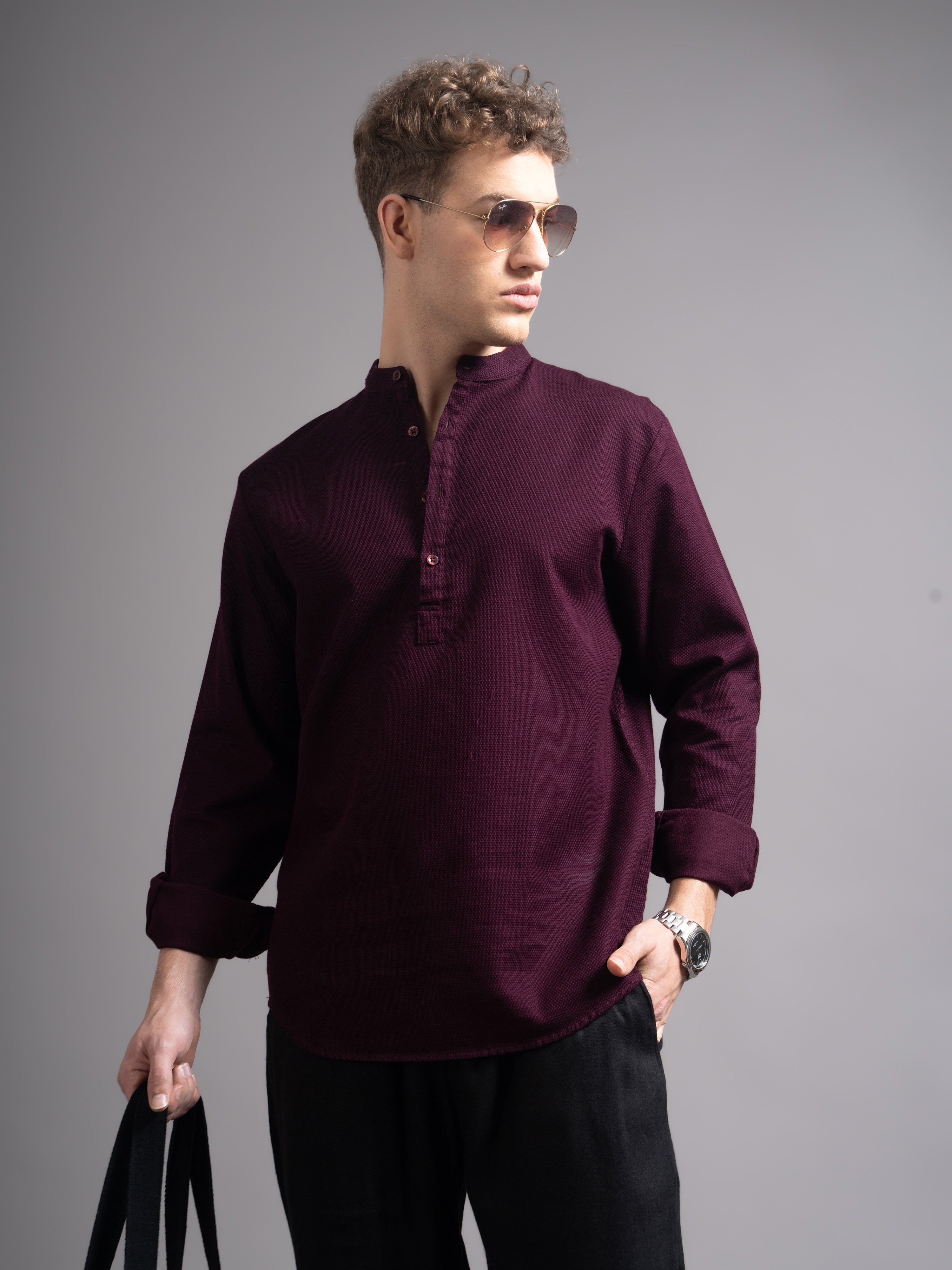 Men's Dobby Kurta Shirt