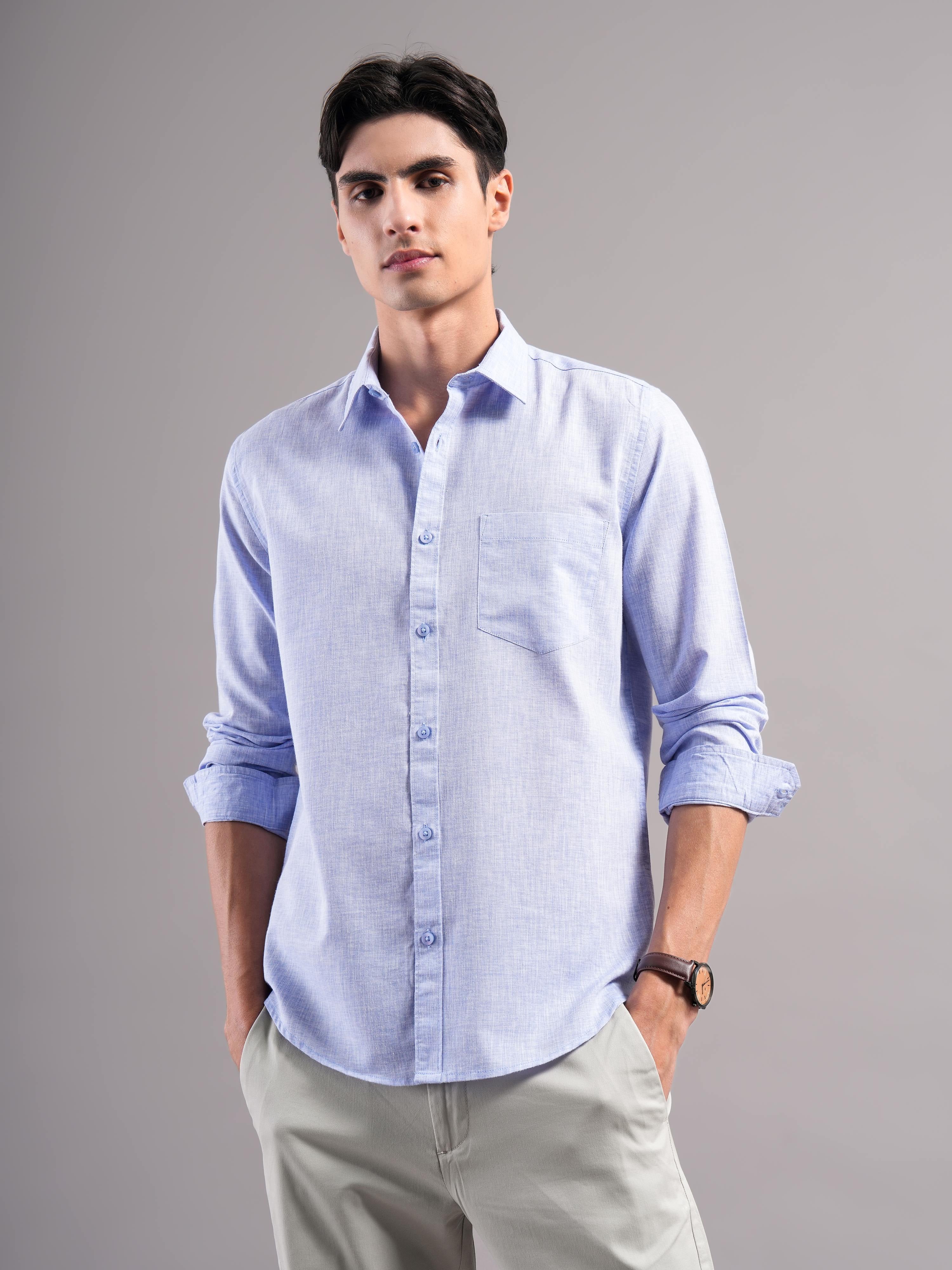 Men Smart Slim Fit Casual Shirt