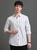 Men Smart Slim Fit Striped Casual Shirt