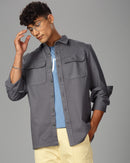 Men Overshirt Fit Shacket